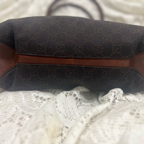 Extremely rare GUCCI GUCCISSIMA Horsebit tote in dark brown. Gently used - Picture 6 of 14